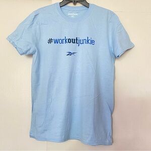Reebok tee. NEW Cotton tee .Size M. Light blue. Daily wear. Reebok logo …